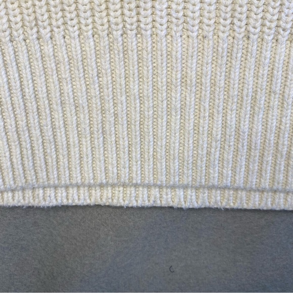 Tommy Hilfiger Sweater 100% Cotton White with Blue Stripes Men’s Size Large - Picture 3 of 12